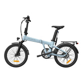 ADO Air 20 Pro Electric Folding Bike - 250W Motor 36V9.6Ah Battery 100KM Assisted Autonomy Hydraulic Disc Brake - Blue